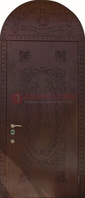 Железная арочная дверь с рисунком ДА-1 для аптеки в Твери