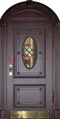 Арочная металлическая дверь с виноритом ДА-38 в Твери