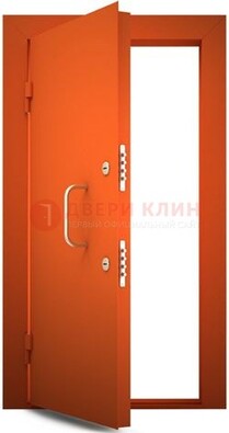 Оранжевая стальная бронированная дверь с нитроэмалью ДБ-2 в Твери