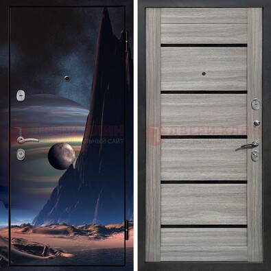 Стальная дверь с фотопечатью космоса ДФ-49 в Твери
