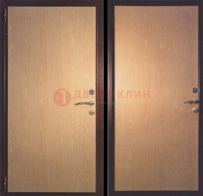 Коричневая металлическая дверь с ламинатом ДЛ-17 в Твери