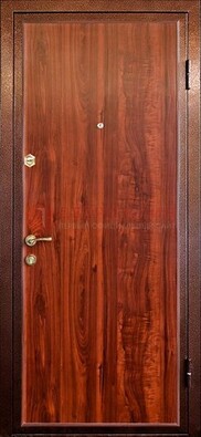 Коричневая входная дверь с ламинатом ДЛ-19 в Твери
