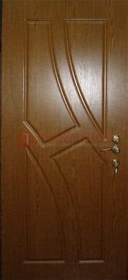 Коричневая железная дверь с МДФ ДМ-106 в Твери