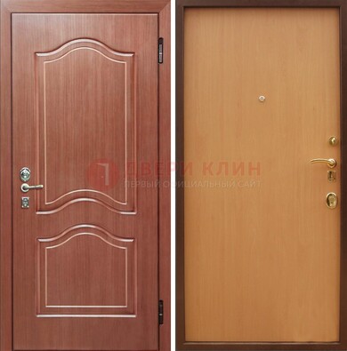 Входная дверь отделанная МДФ и ламинатом внутри ДМ-159 в Твери