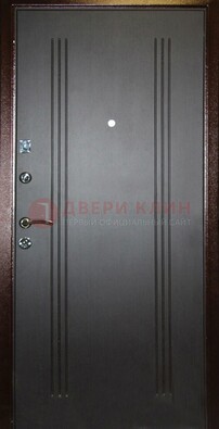 Черная железная дверь с МДФ ДМ-180 в Твери