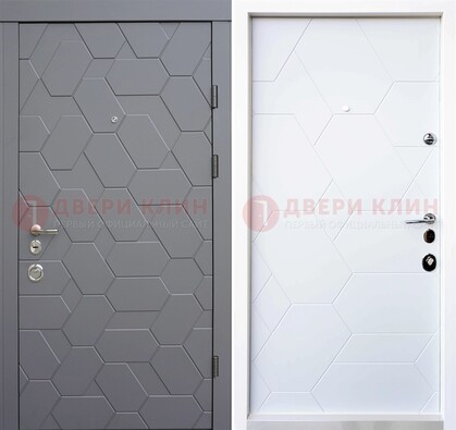 Коричневая стальная дверь с остеклененной МДФ внутри ДМ-204 в Твери