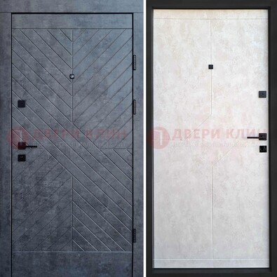 Темная железная дверь с филенчатой МДФ Миланский орех ДМ-217 в Белгороде