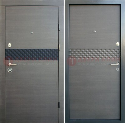 Темная стальная дверь с МДФ Венге ДМ-218 в Белгороде