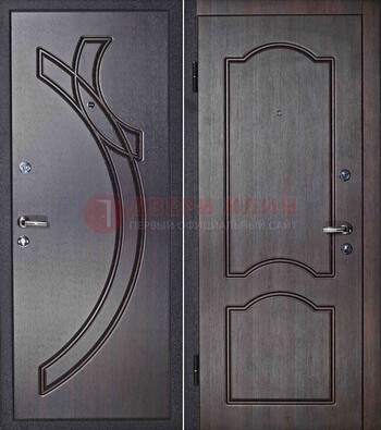 Уличная темная металлическая дверь с МДФ ДМ-24 в Твери