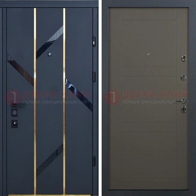 Металлическая дверь Темный орех с МДФ Венге внутри ДМ-288 в Твери