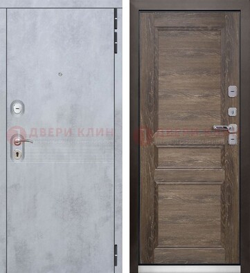 Коричневая металлическая дверь с МДФ Итальянский орех ДМ-304 в Белгороде