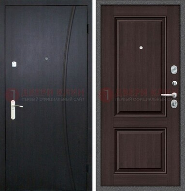 Темная стальная дверь с МДФ панелями ДМ-362 в Твери