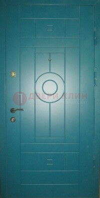 Голубая железная дверь с МДФ ДМ-38 в Твери