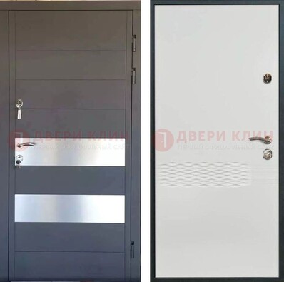 Металлическая дверь МДФ темная и светлая ДМ-420 в Твери