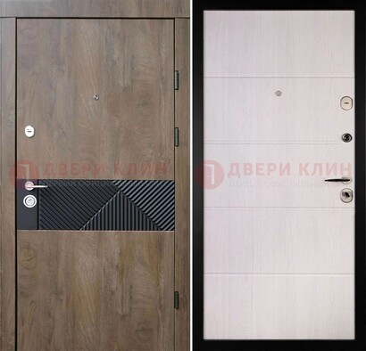 Современная стальная дверь с МДФ в квартиру ДМ-444 в Перми