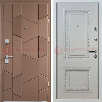 Квартирная стальная дверь с разными панелями МДФ ДМ-496 в Твери