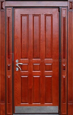 Красная входная дверь для улицы с МДФ ДМ-532 в Твери