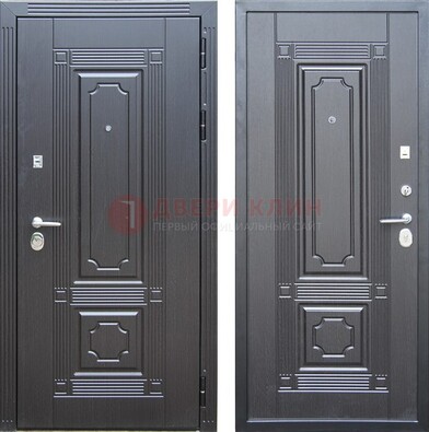 Декоративная серая металлическая дверь с МДФ ДМ-57 в Твери
