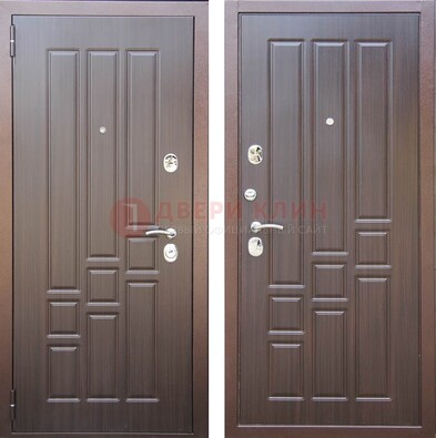Теплая металлическая дверь с МДФ с двух сторон ДМ-80 в Твери