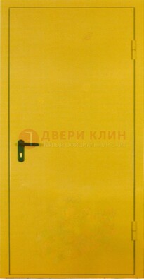 Желтая железная дверь с нитроэмалью ДН-5 в Твери