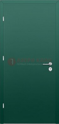 Зеленая стальная дверь с нитроэмалью ДН-6 в Твери