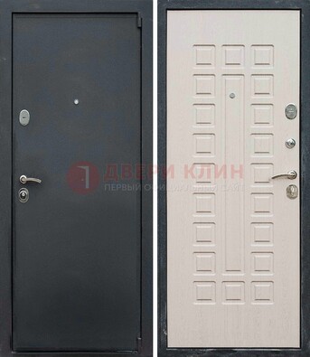Черная металлическая дверь с порошковым покрытием ДП-101 