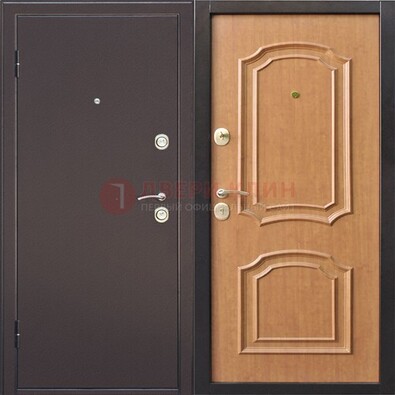 Темная железная дверь с порошковым покрытием ДП-10 в Твери