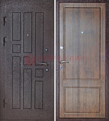 Темная входная дверь с порошковым покрытием МДФ внутри ДП-125 в Твери
