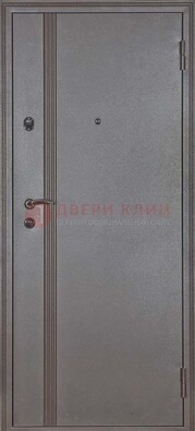 Коричневая металлическая дверь с порошковым напылением ДП-132 в Твери