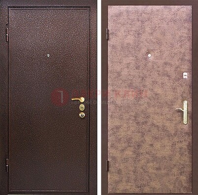 Коричневая входная дверь с порошковым покрытием ДП-147 в Твери