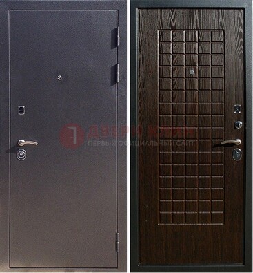 Серая металлическая дверь с порошковым напылением ДП-153 в Твери