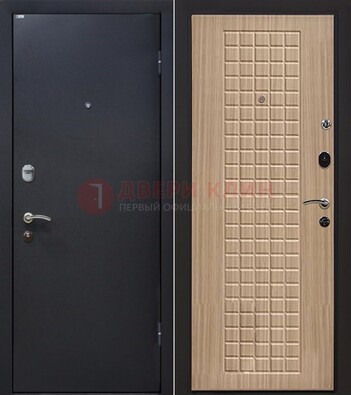 Черная металлическая дверь с порошковым покрытием ДП-157 в Белгороде