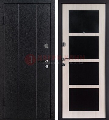 Черная металлическая дверь с порошковым напылением ДП-176 в Твери
