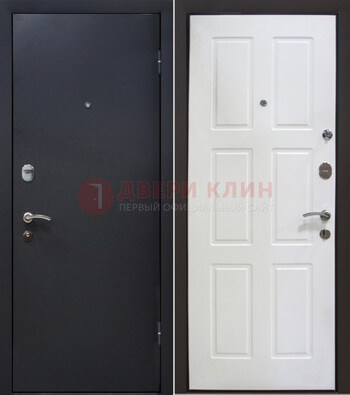 Черная металлическая дверь с порошковым покрытием ДП-193 в Твери