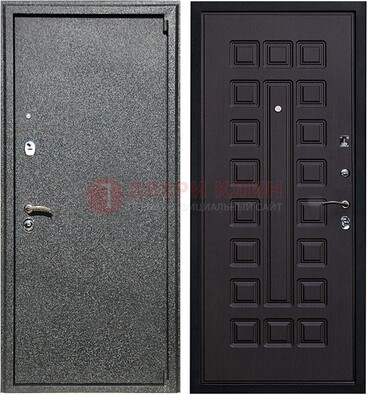 Черная стальная дверь с порошковым покрытием ДП-196 в Дмитрове