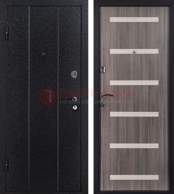 Черная стальная дверь с порошковым окрасом ДП-199 в Твери