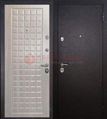 Черная входная дверь с порошковым покрытием ДП-206 в Твери