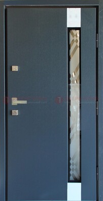 Стальная дверь с порошковым покрытием и МДФ Миланский орех ДП-216 в Твери