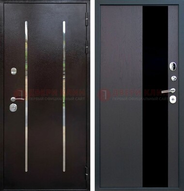Стальная дверь с порошковым напылением с МДФ и стеклом ДП-230 в Твери