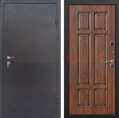 Входная дверь с порошковым покрытием Медный антик с МДФ панелью ДП-235 в Белгороде