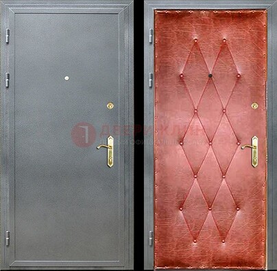 Серая стальная дверь с порошковым покрытием ДП-25 в Твери