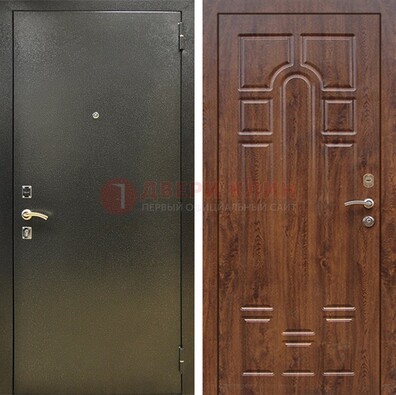 Металлическая дверь Темное серебро с порошковым покрытием и МДФ ДП-271 в Твери