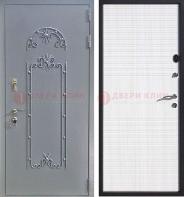 Черная входная дверь с порошковым покрытием ДП-67 в Белгороде