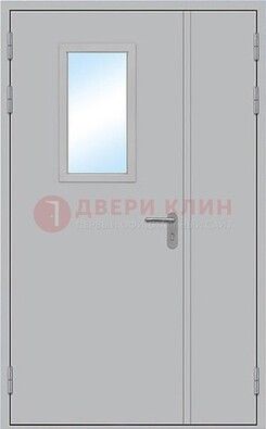 Белая входная противопожарная дверь со стеклянной вставкой ДПП-10 в Твери