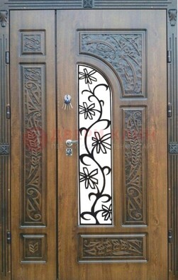 Морозостойкая металлическая парадная дверь ДПР-12 в Твери