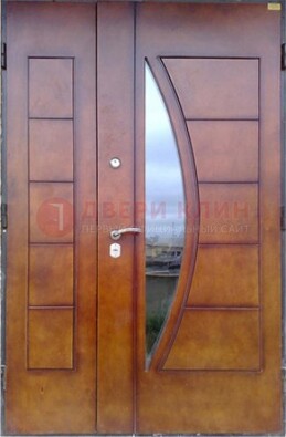 Офисная стальная парадная дверь со вставками из стекла ДПР-13 в Твери
