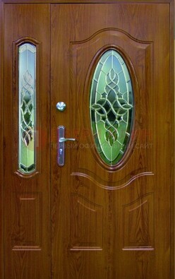 Парадная дверь со стеклянными вставками ДПР-73 для дома в Твери