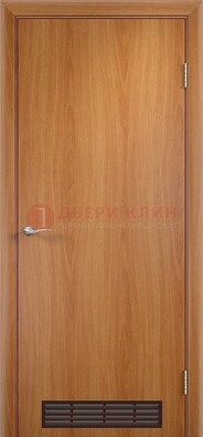 Светлая техническая дверь с вентиляционной решеткой ДТ-1 в Твери
