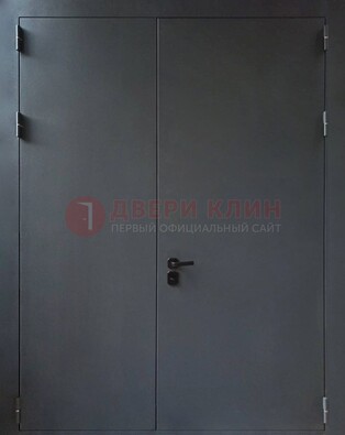 Черная распашная тамбурная дверь Порошок ДТМ-46 в Твери