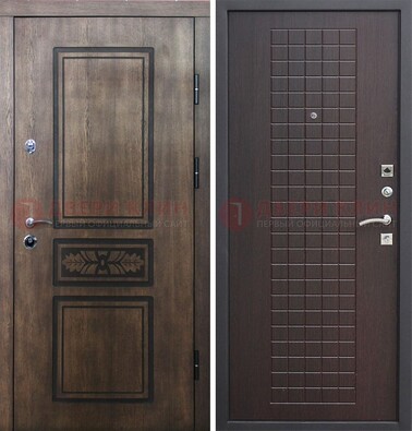 Входная резная дверь Итальянский орех с виноритом МДФ Махагон ДВТ-117 в Твери
